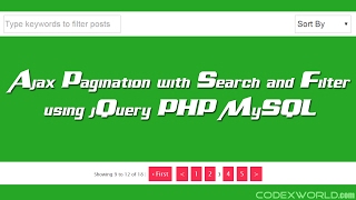 Ajax Pagination With Search And Filter In Php Youtube<script async src=