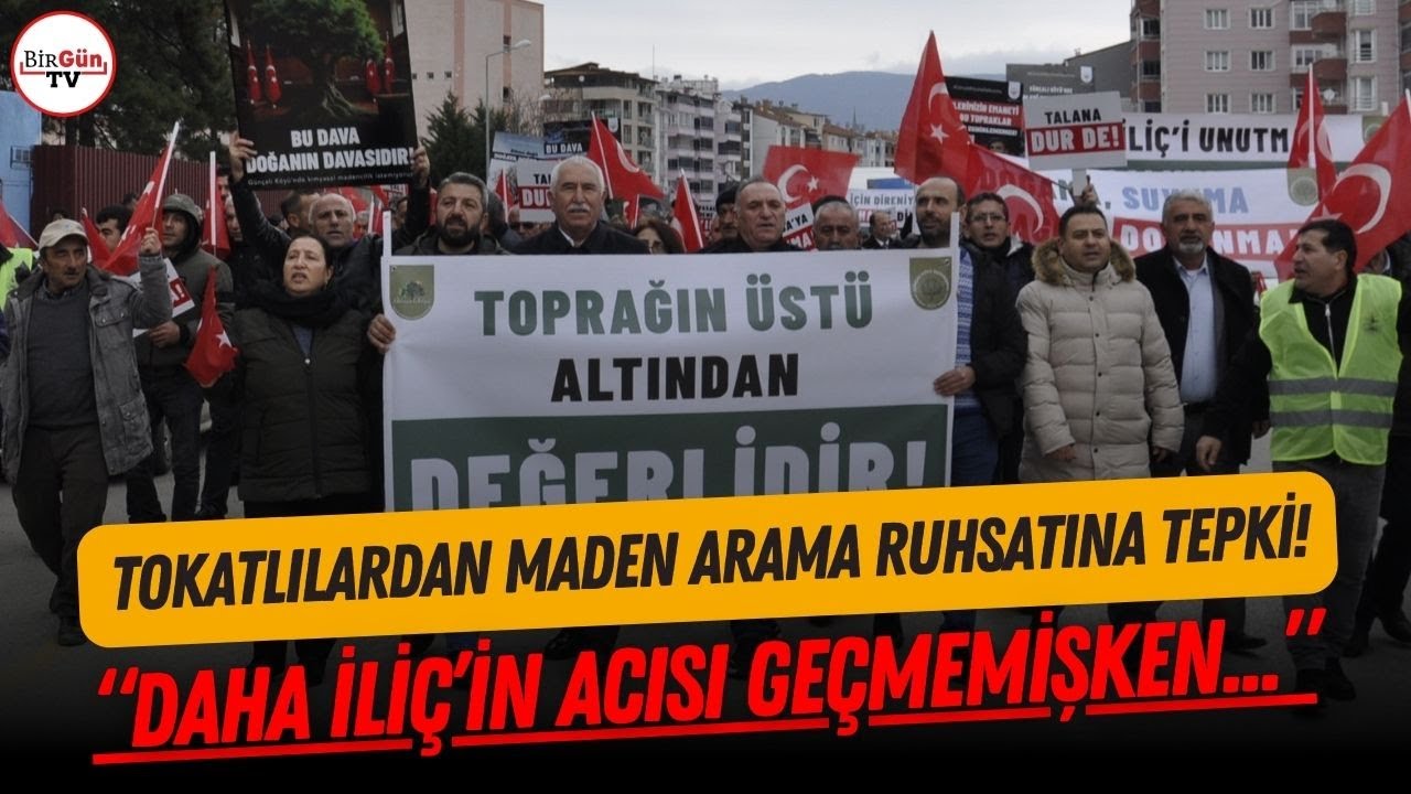 Tokatlı yurttaşlar maden şirketini protesto etti! 