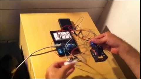 Arduino + InvenSense MPU6050 and 2 axis servo motors for pitch and roll tilts.