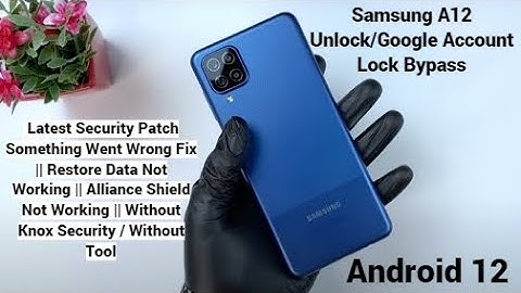 Samsung Galaxy A12 Frp Bypass New Method 2022 / SM-A125F Android 12 Without PC