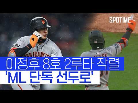 이정후 8번째 2루타 작렬, &amp;#<strong>39</strong>;ML <strong>단독</strong> 선두로&amp;#<strong>39</strong>; #SPOTIME