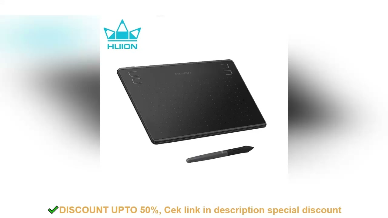 Huion HS64 6x4 Inch Graphics Tablet Ultrathin Drawing Tablet PW100 Battery-Free Pen Tablet Customize