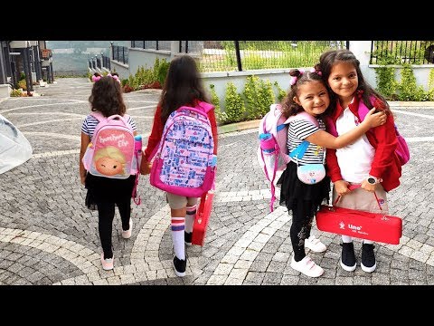 Okul Gününde 2 Çocuk İle 24 Saat  part 2- 24 Hours With 2 Kids on a School