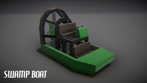 Swamp Boat - Low Poly Game Asset