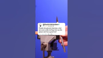 People who give job interviews, what are some subtle red flags that say this person won