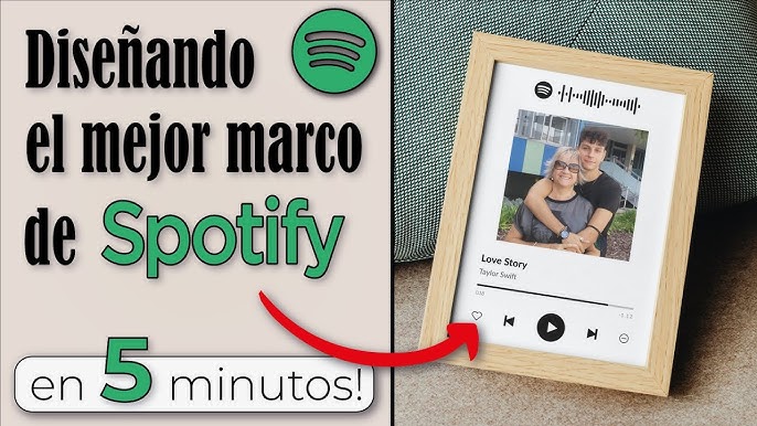 Placa metacrilato sencilla con canción Spotify personalizada