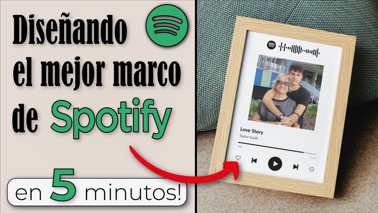 Cuadro Spotify Personalizado, Amistad Regalo San Valentin