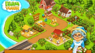 Tawonship खेती करने वाला गेम//farm town :happy farming day & food farm game city//dawonlod free| screenshot 1