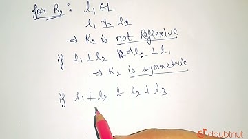 Let L be the set of all straight lines in plane. l_(1) and l_(2) are two lines in the set. R_(1)...