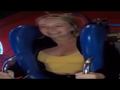Slingshot 39 ( SLOWED ) the most beautiful girl on slingshot ride 🤩🔥