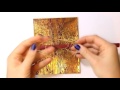 Открытка с фольгированным фоном (Tutorial: Christmas Card with Gold Foil Wood Grain background)