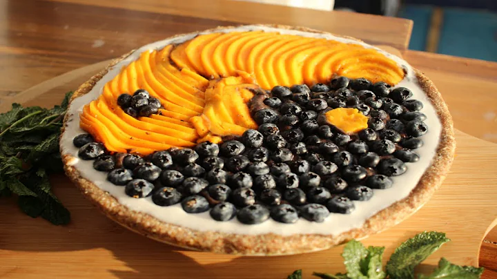 Famous Mangoes and Blueberries Paradise Pie with D...