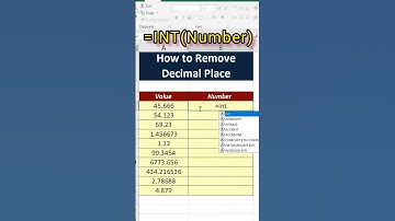 Excel Trick - Remove Decimals #shorts #excel #exceltutorial
