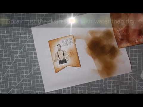 Unity Quick Tip: Vintage Brusho Watercolor Card