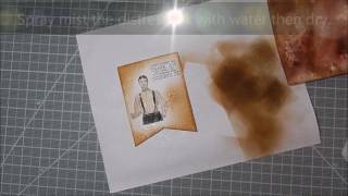 Unity Quick Tip: Vintage Brusho Watercolor Card