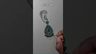 Earring Design Drawing | Earring Drawing Ideas | Art's Of Munna #Shorts #Art #Draw #Artist #Pencil