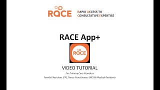 RACEApp+ Primary Care Providers Video Tutorial