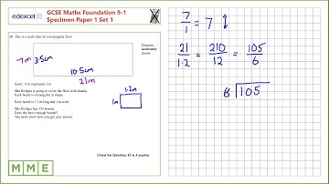 GCSE Maths EDEXCEL Specimen Set 1 Foundation     Paper 1   Q15 Area Problems