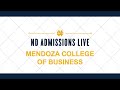 Nd admissions live mendoza college of business