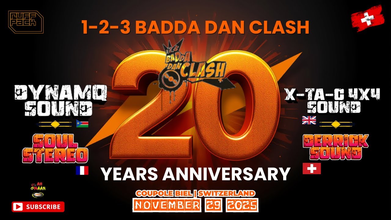 DYNAMQ vs X-TA-C 4X4 vs DERRICK SOUND vs SOUL STEREO - 1-2-3 BADDA DAN CLASH 20 ANNIVERSARY 2025