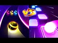 Tiles hop edm rush vs dancing road color ball run  trz