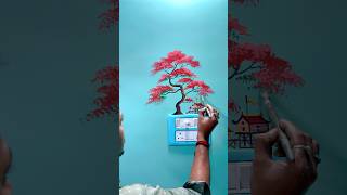 Simple wall painting 🌳🏠design #shorts #trending #painting