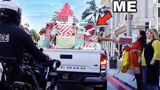 I Filled An Entire Car With Gifts And Gave Them All Away On Christmas (ARRESTED)