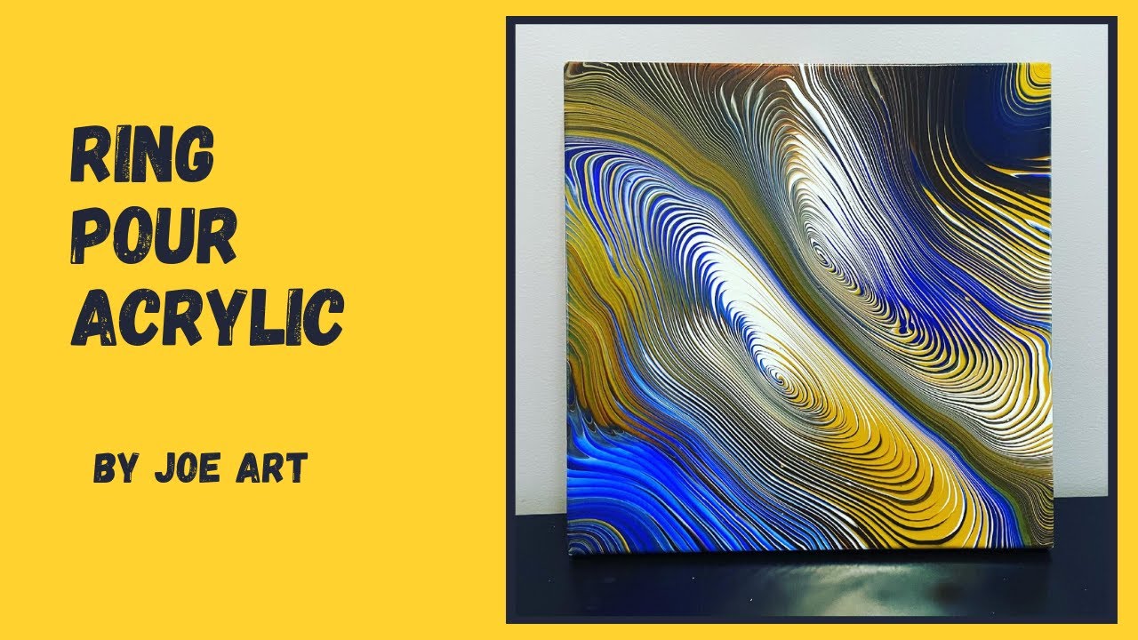Easy Ring Pour Acrylic -Technique Pouring For Beginners-fluid art - YouTube