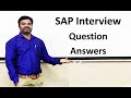 SAP Interview Question Answers