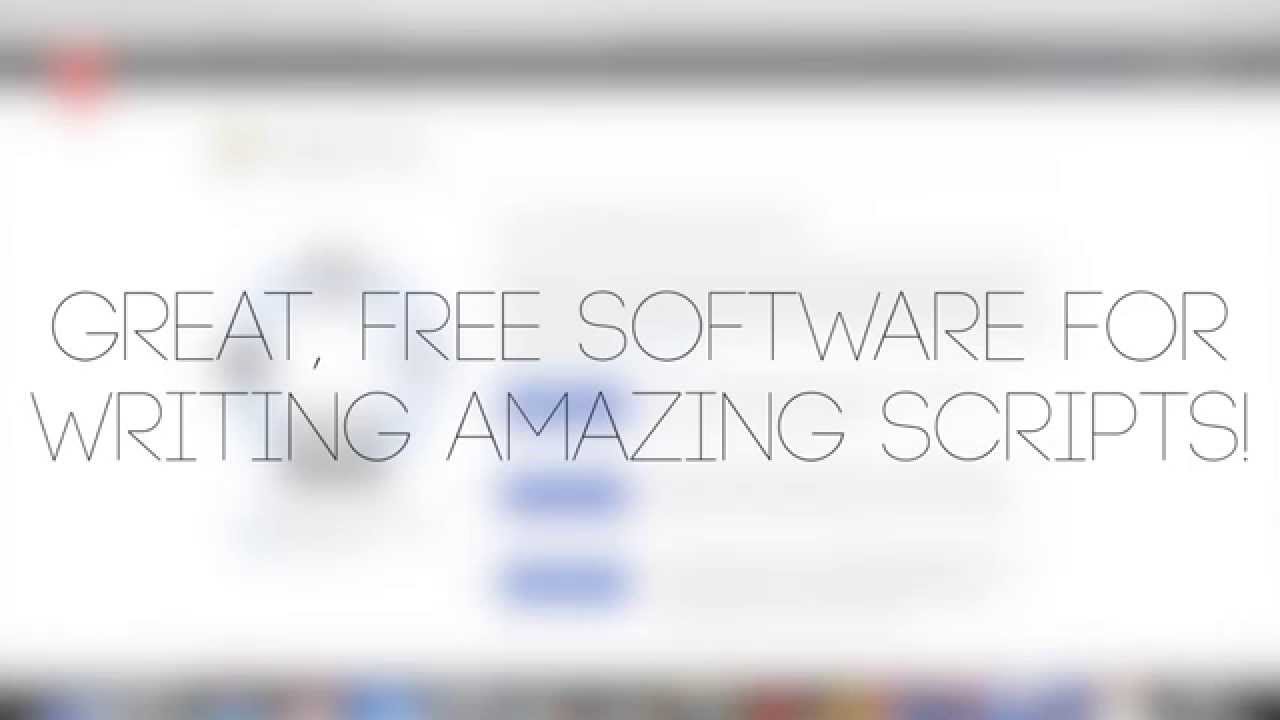 best free script writing software cnet