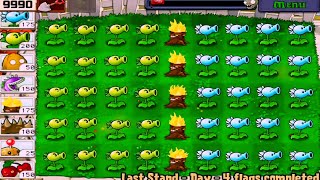 Plants vs Zombies | Repeater vs Snow Pea vs All Zombies in Last Stand - Day