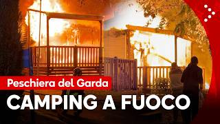 Incendio in un campeggio di Peschiera del Garda, casette mobili in fiamme: almeno 20 feriti