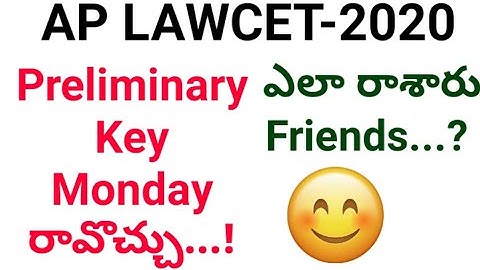 AP LAWCET-2020 Preliminary key release date| Latest Update |
