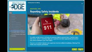 Allied Universal Core Training: Introduction to Safety