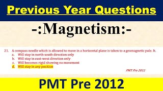 A compass needle which is allowed to move in a horizontal plane is taken to a geomagnetic pole. It. screenshot 5