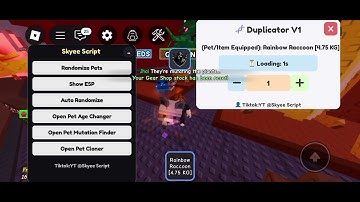 PET DUPLICATE / DUPE PET SCRIPT RACCOON , KITSUNE | GROW A GARDEN SCRIPT USING DELTA ROBLOX