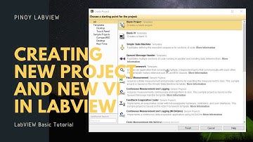 Launching LabVIEW, Creating New Project and New VI in LabVIEW Environment