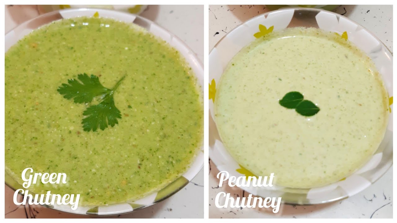 Two Types Spices Chutney | Green Chutney & Peanut Chutney | Sandhya