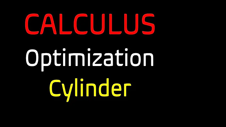 Calculus - Optimization - Minimizing Surface Area of Cylinder