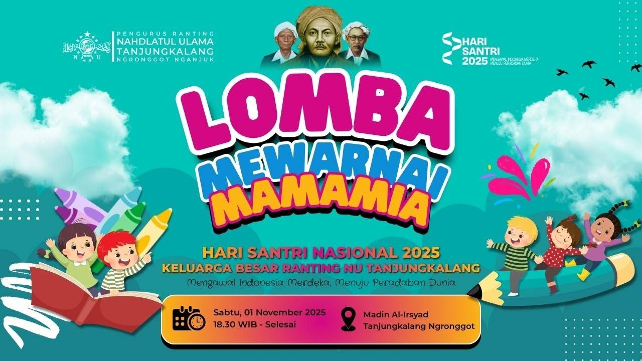 Lomba Mewarnai Mamamia Ranting NU Tanjungkalang | HSN 2025 di Madrasah ...
