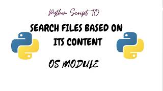 Python search file script | search file based on it's content | os Module explained | os.walk() Net Worth