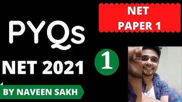 Paper 1 PYQs Part 1 || 2020 Exam Questions || NTA Net 2021||