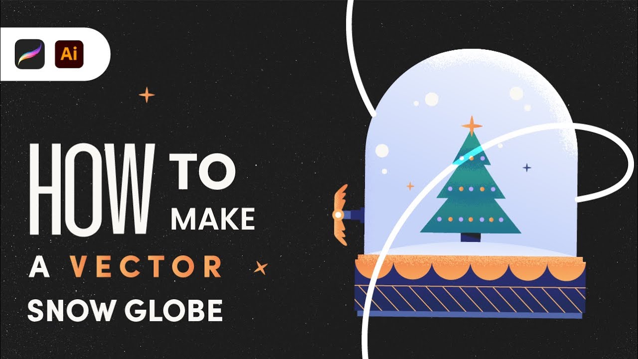 Snow Tutorial Design Adobe Illustrator Tutorial: Create a Christmas Snow Globe from Sketch ...