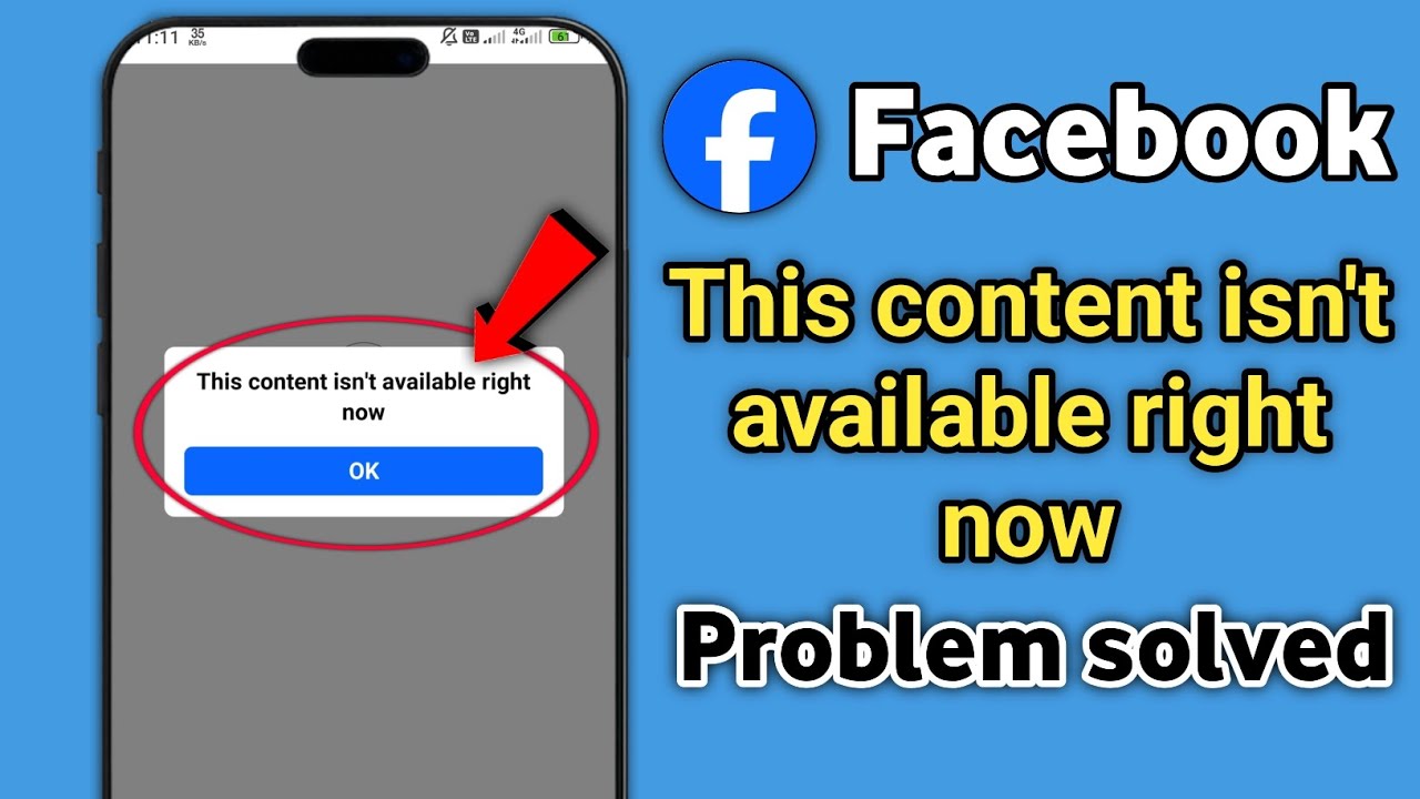 How To Solve Facebook “This Content Isn’t Available Right Now” Problem ...