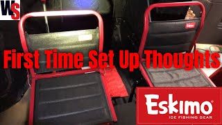Eskimo Evo 2iT Insulated Thermal Ice Fishing Shelter Overview From First Time Set Up In Garage