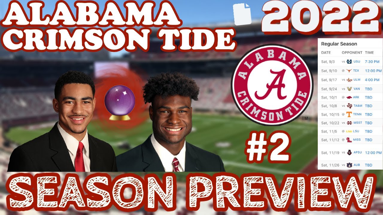 Alabama Football 2022 Preview & Prediction || CFB Previews #2