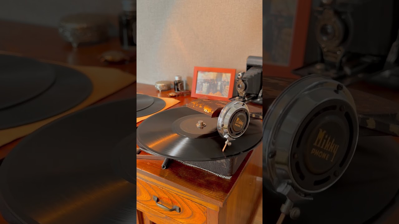 超小型蓄音機『Mikky Phone(ミッキーフォン)』でレコードを聴いてみる