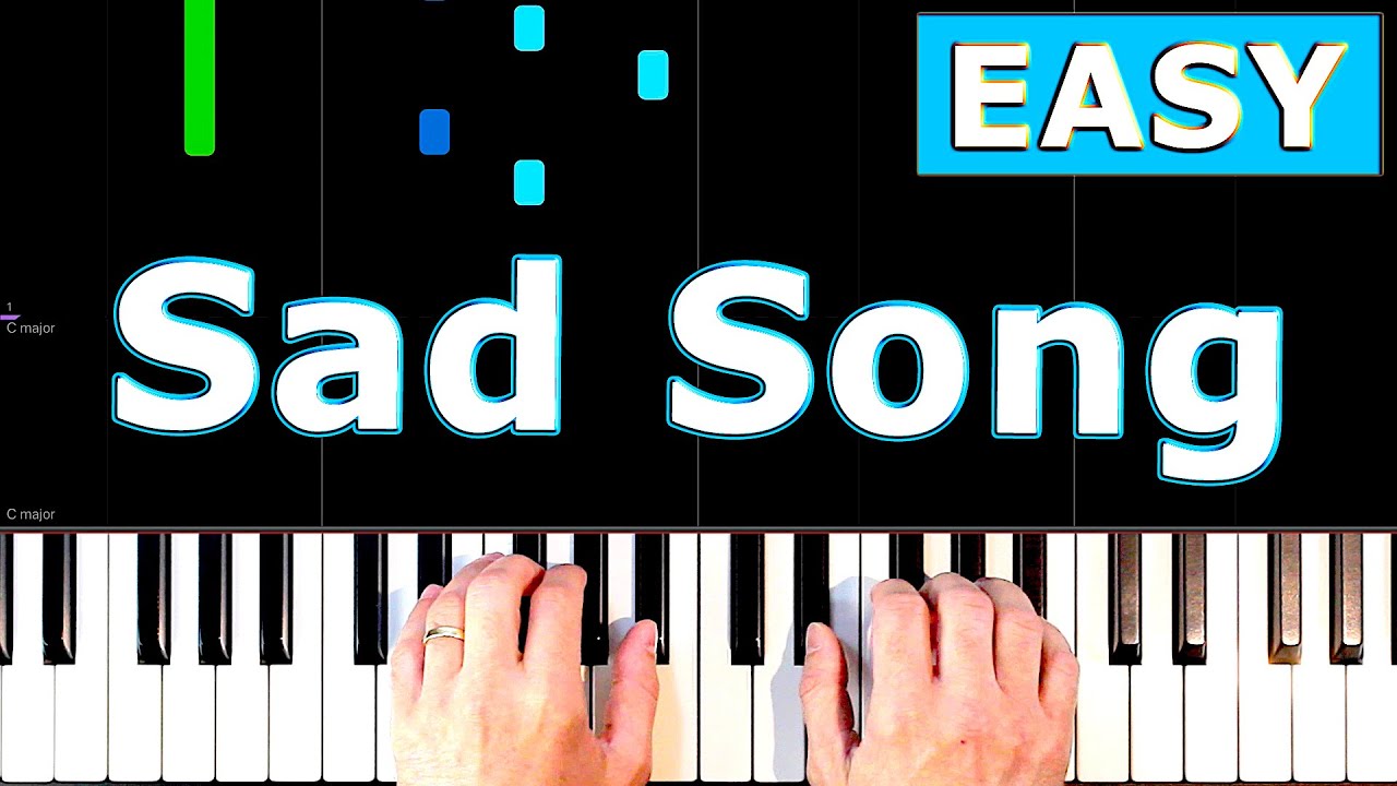 We The Kings - Sad Song - ft. Elena Coats - EASY Piano Tutorial