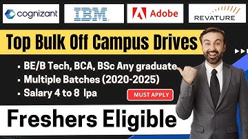 🔥Urgent Hirings! Cognizant Genc, IBM, Adobe | Hiring | 8 LPA | Any graduate | 2025–2021 Batch