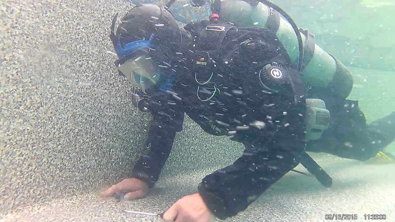 Underwater pool repair. YouTube
